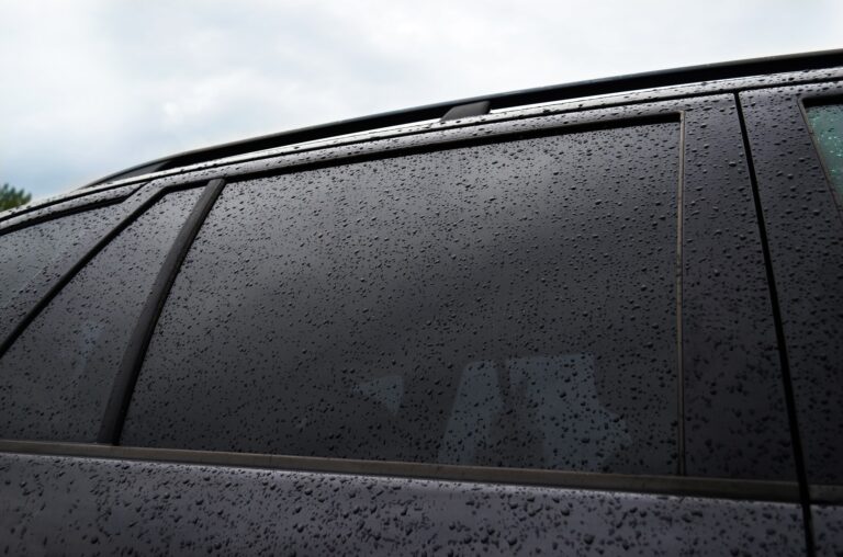 back side window with car window tinting in Houston